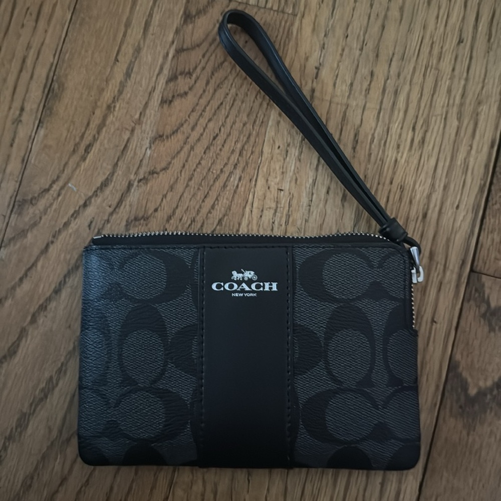 Coach corner zip wristlet